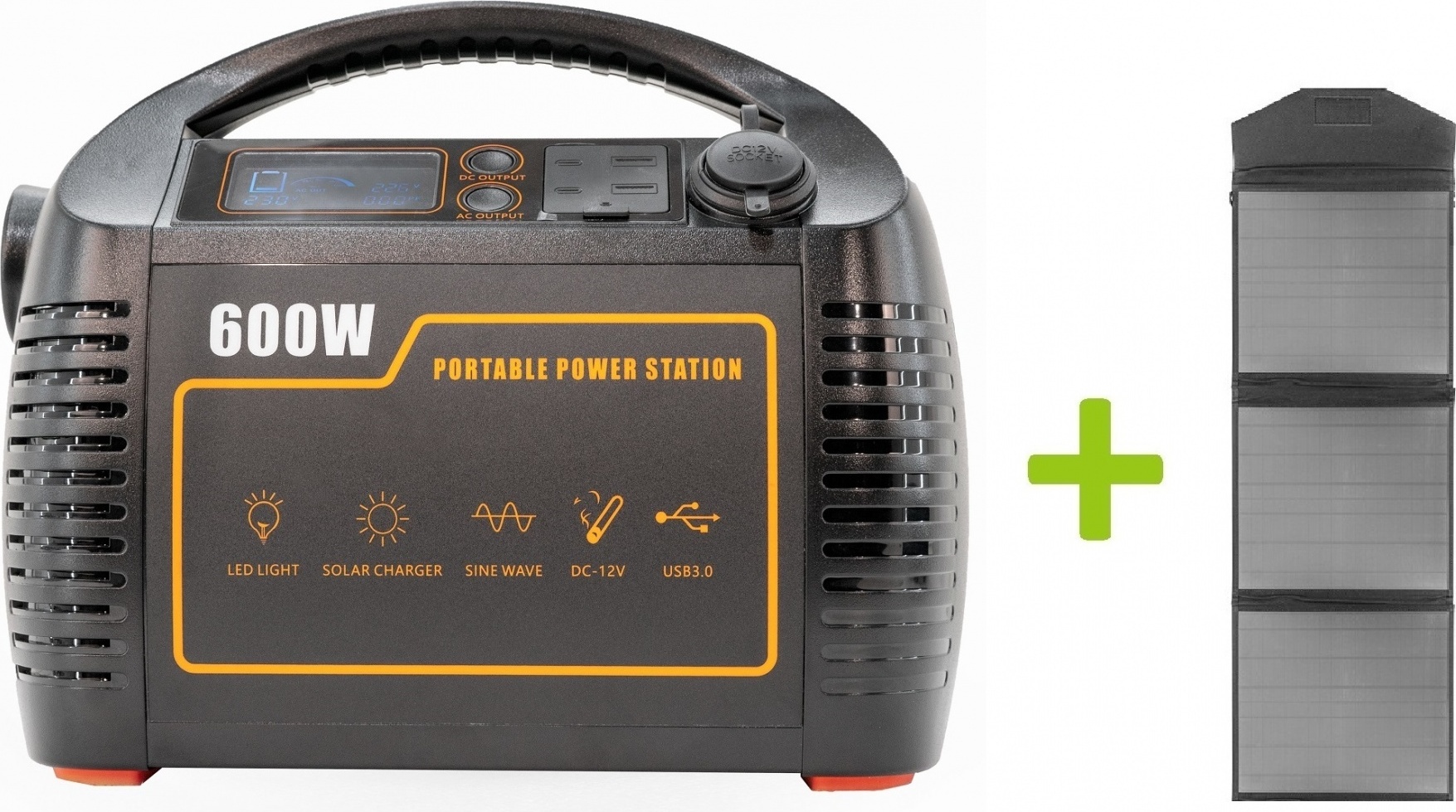 OXE Powerstation P600 a solárny panel SP100W + taška na káble!