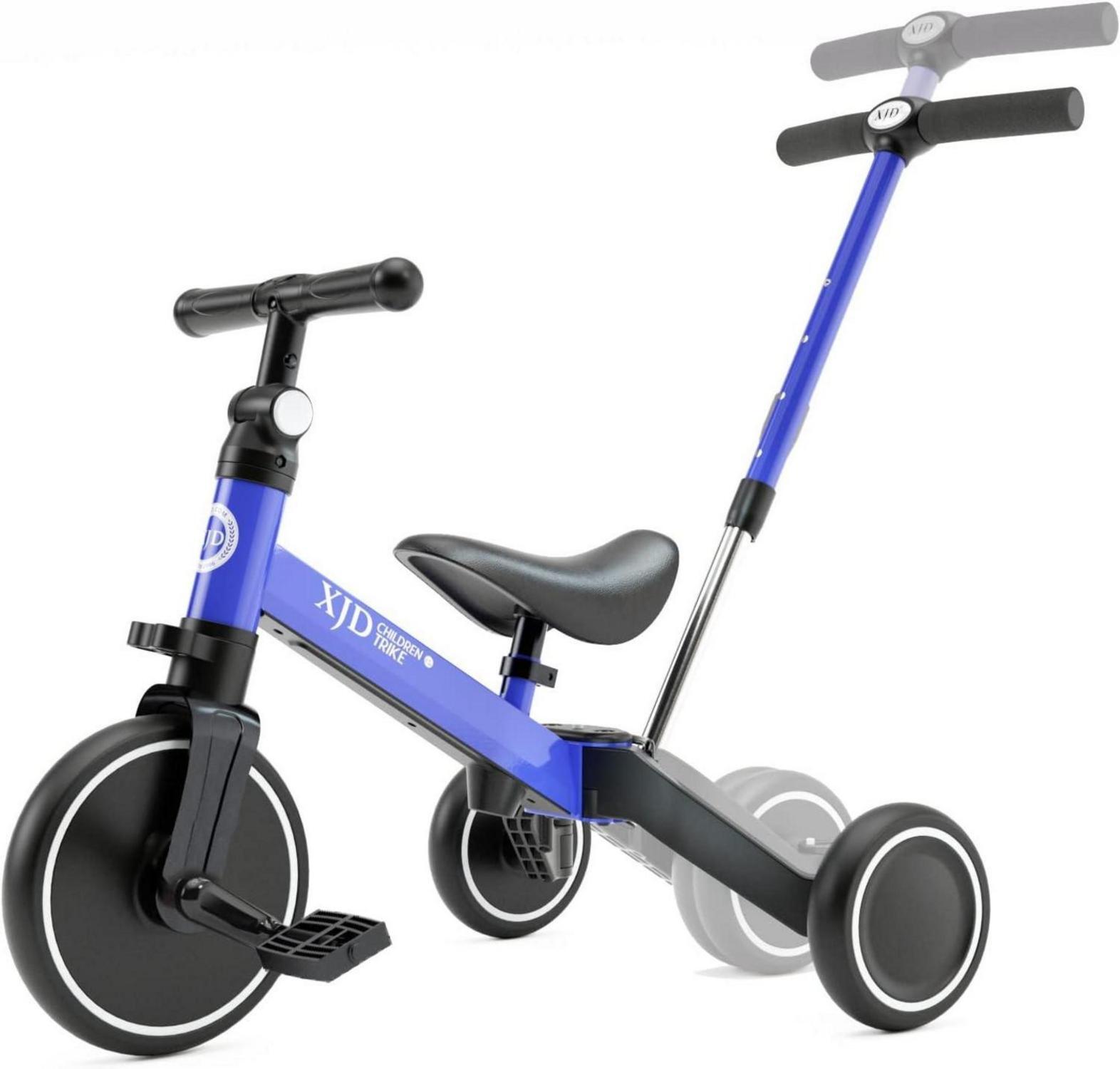 Sonstige XJD Kinder Dreirad Laufrad Verstellbarer Sitz abnehmbares Pedal Blau