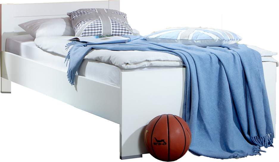 Kinderzimmer Bettgestell 90x200cm in weiß FABRIZIO-43