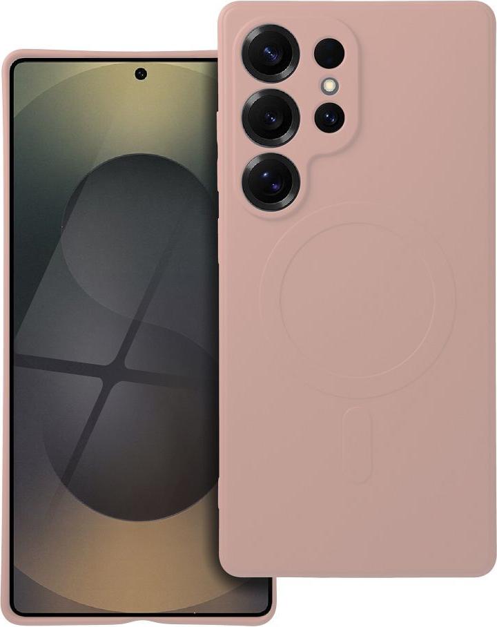 SILIKÓNOVÝ KOV na mobilný telefón kompatibilný s MagSafe vhodný pre SAMSUNG S25 Ultra pink