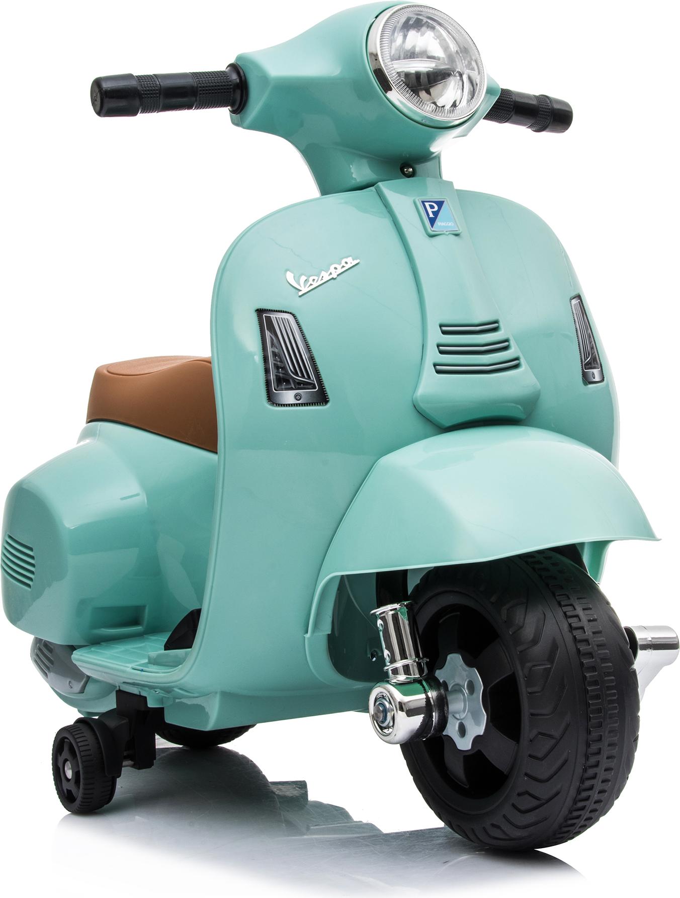 Lemodo Vespa Kinder Elektrofahrzeug, Elektro Motorrad für Kinder ab 18 Monate, grün PT015_G