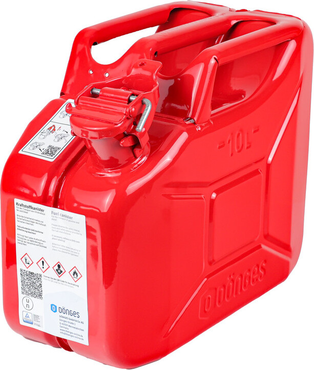 Dönges Benzinkanister 10 Liter Metall rot | Stahlkanister, Kanister, Blechkanister
