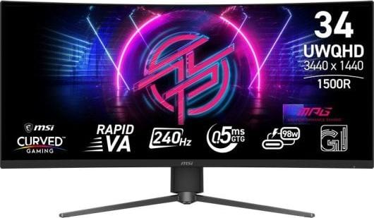 Počítačový monitor MSI MPG 346CQRF X24 86,4 cm (34") 3440 x 1440 pixelov UltraWide Quad HD Black