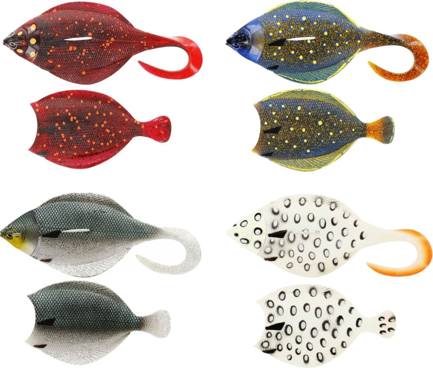 Westin Flat Matt Jig 28g 8,5cm - 1 Jighaken + 2 Gummifische, Farbe:Glowing Plaice S080-107-073-aus