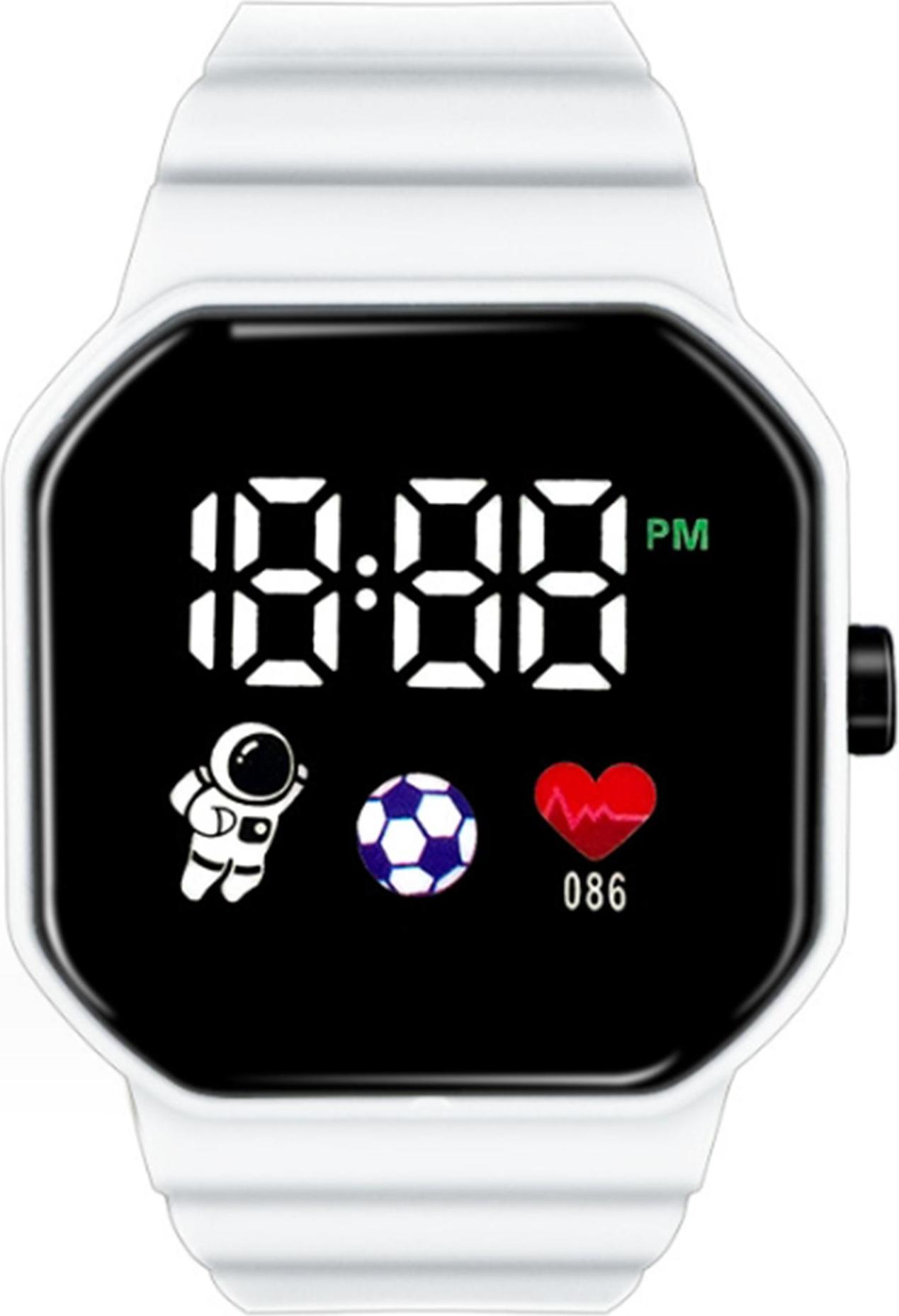 KINSI Elektronische LED-Uhr, Silikonarmband, elektronische Sportuhr