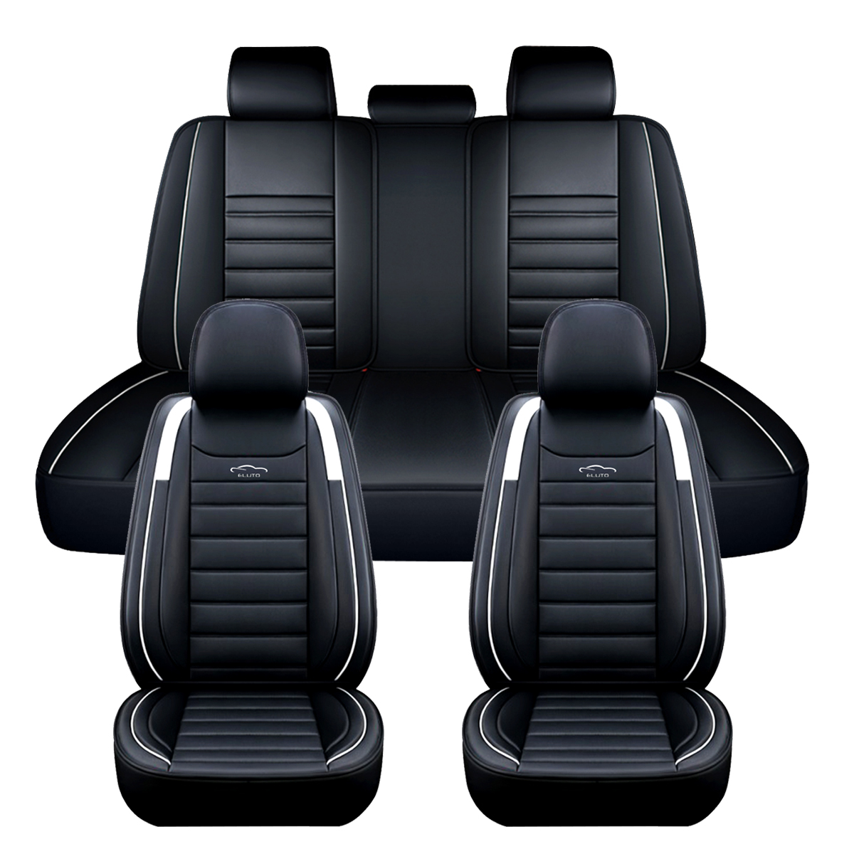 COGNOO Autositzbezüge Set für BMW Série 5 E60 E61 F07 F10 F11 F18 F90,  Schonbezüge Vordersitze Rückbank Sitzbezüge Airbag Anti Rutsch Sitzbezug  Autozubehör,B/5 Seats-Full-Set-Black-Pink : : Auto & Motorrad