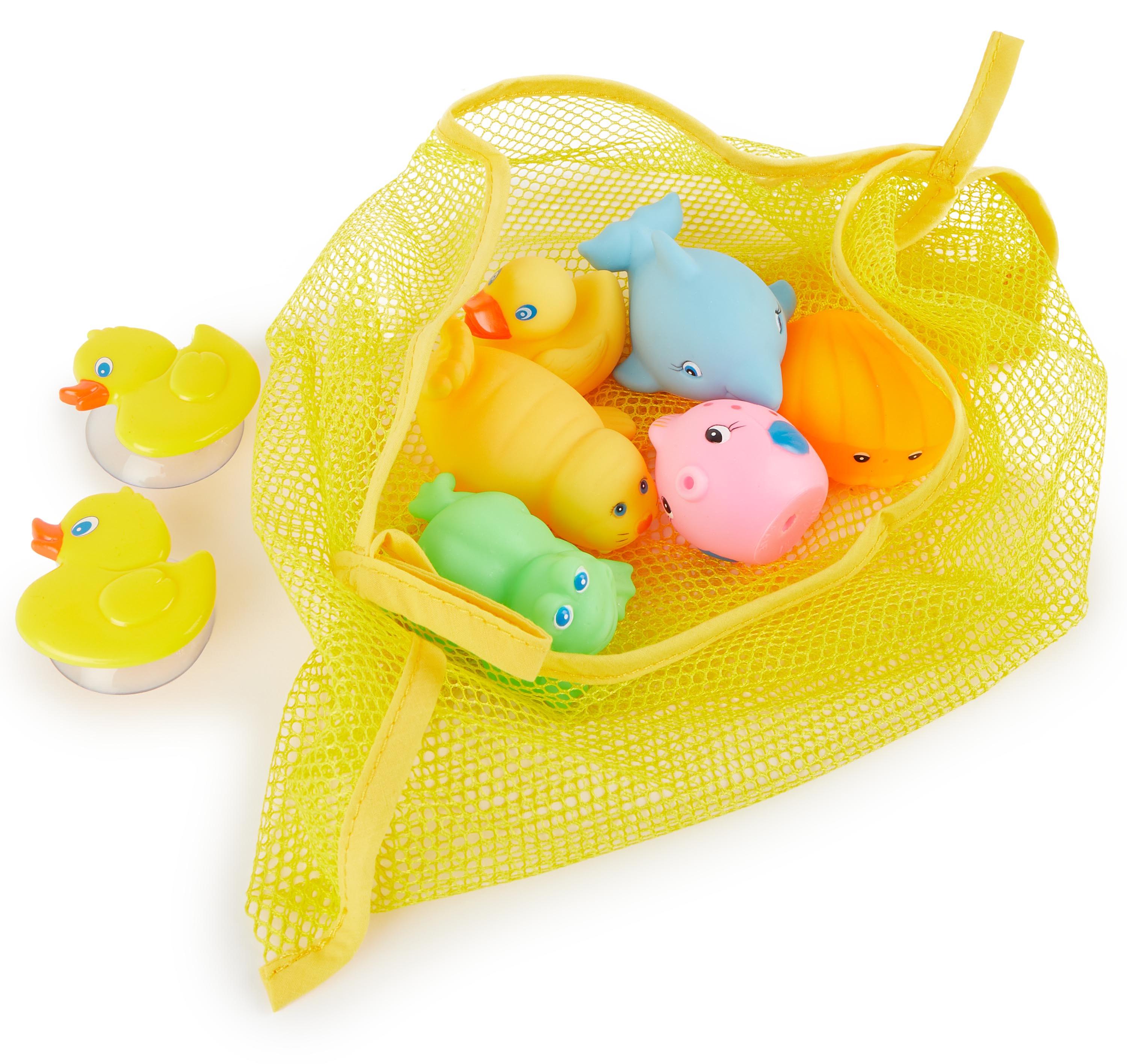KG Bieco Bieco Badespielzeug Baby | 7er Set inkl. Netz | Wasserspielzeug Badewanne | Badewannenspielzeug ab 1 Jahr | Buntes Tiere Spielzeug Badewanne für Babys | Badewannen Spielzeug Kinder | Baby Bath Toys 11000613