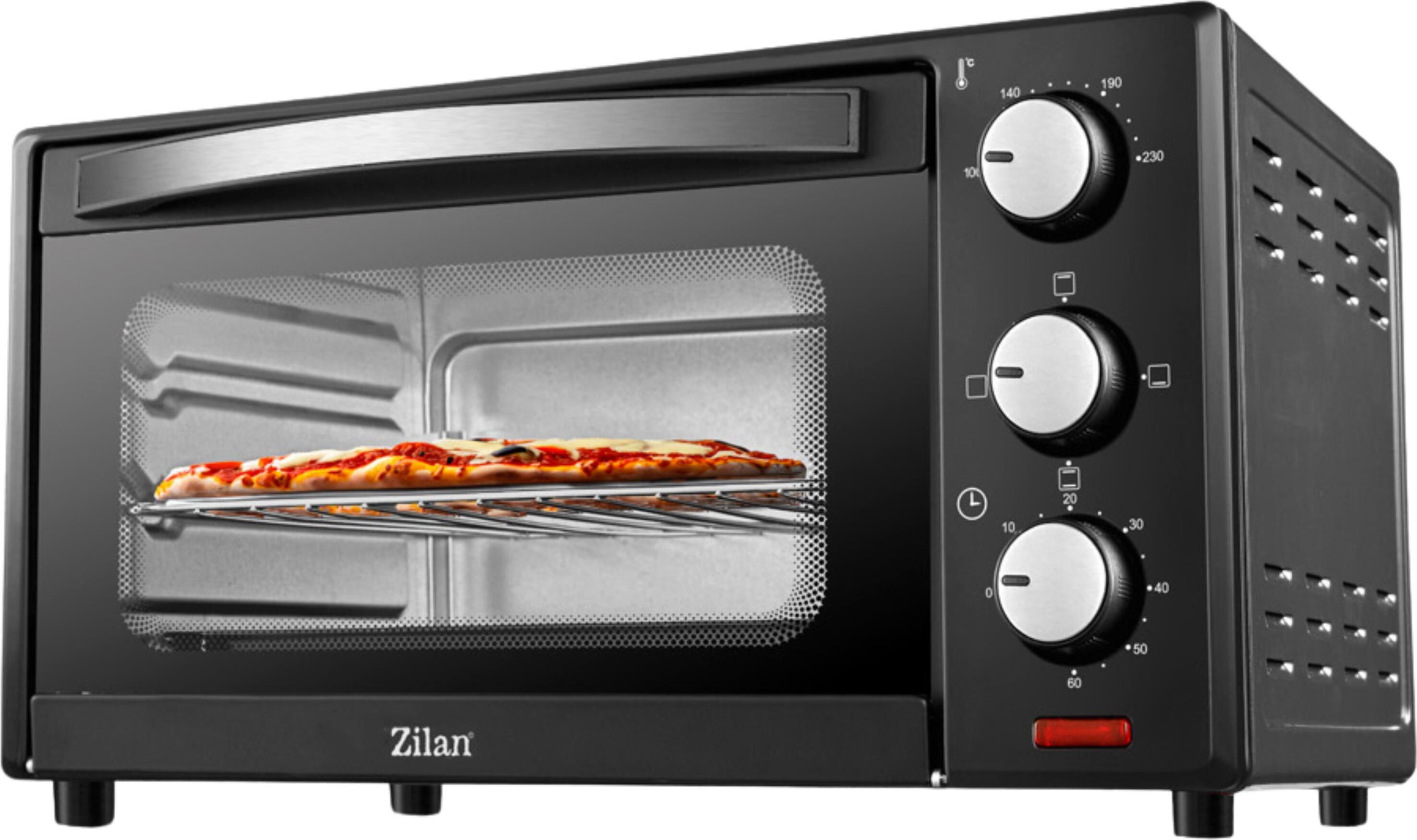 Zilan Minibackofen | 15 Liter | Pizzaofen | Ober- Unterhitze | 1200 W | Mini Backofen ZLN-0973