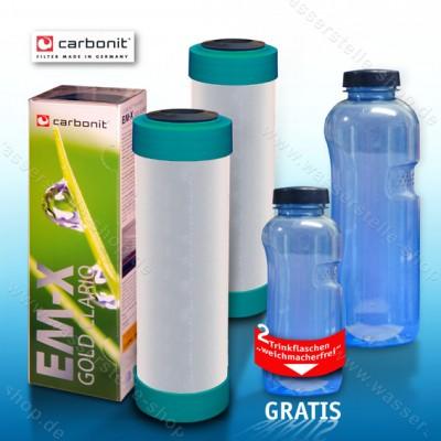 2x Carbonit EM Premium D, gratis 2 Trinkflaschen weichmacherfrei