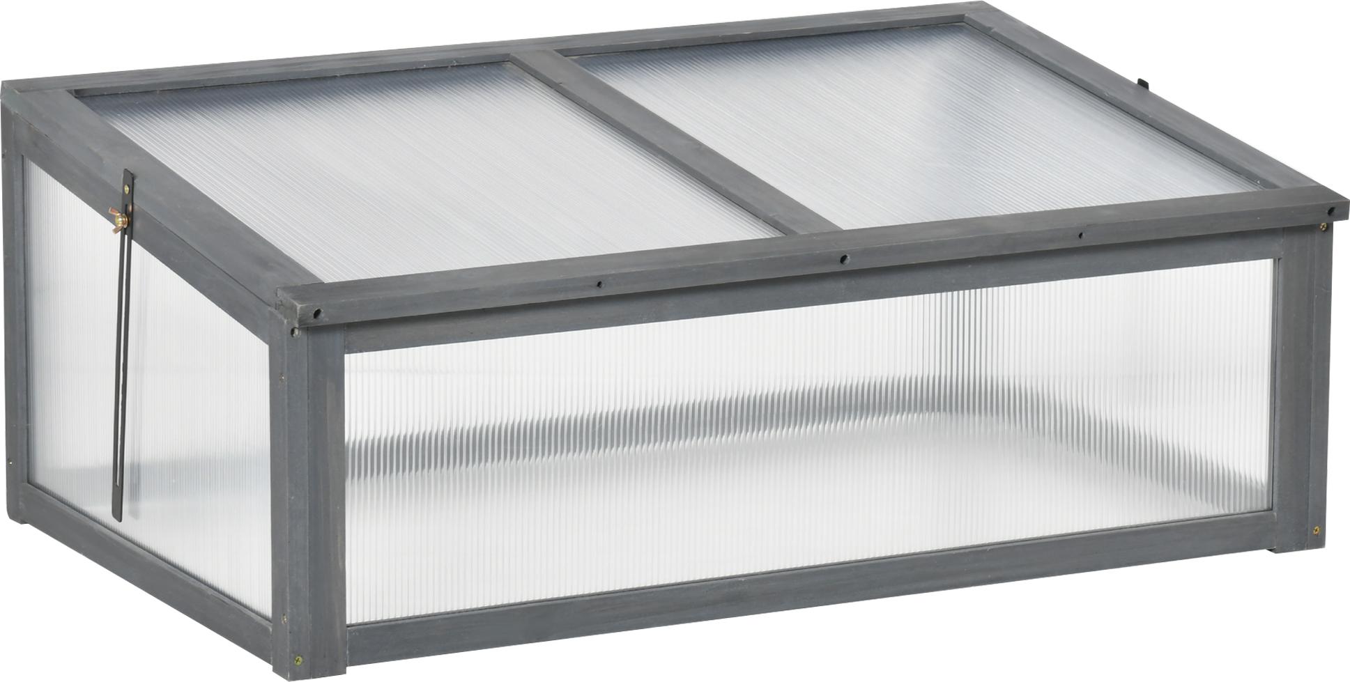 Slyrun Mini-Gew?chshaus, Kleines Gew?chshaus f¹r den Garten, mit PC-Platten, Gute Lichtdurchl?ssigkeit, 100L x 65B x 40H cm KAUF-VIST-845-471GY-029