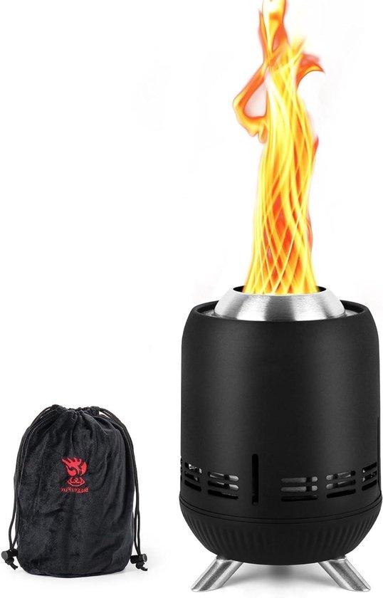 OEM Kleinraumige, 9 Zoll, mobile, Tischfeuerstelle - Mini-Outdoor-Kamin für Camping, Terrasse und Garten mit Pellet- oder Holzfeuerung 2026