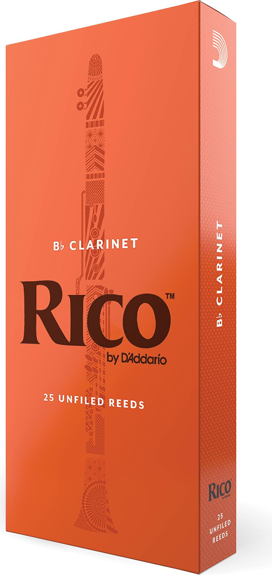 DADDARIO Rico by D'Addario Bb-Klarinettenblätter, Stärke 3.5, 25-pack