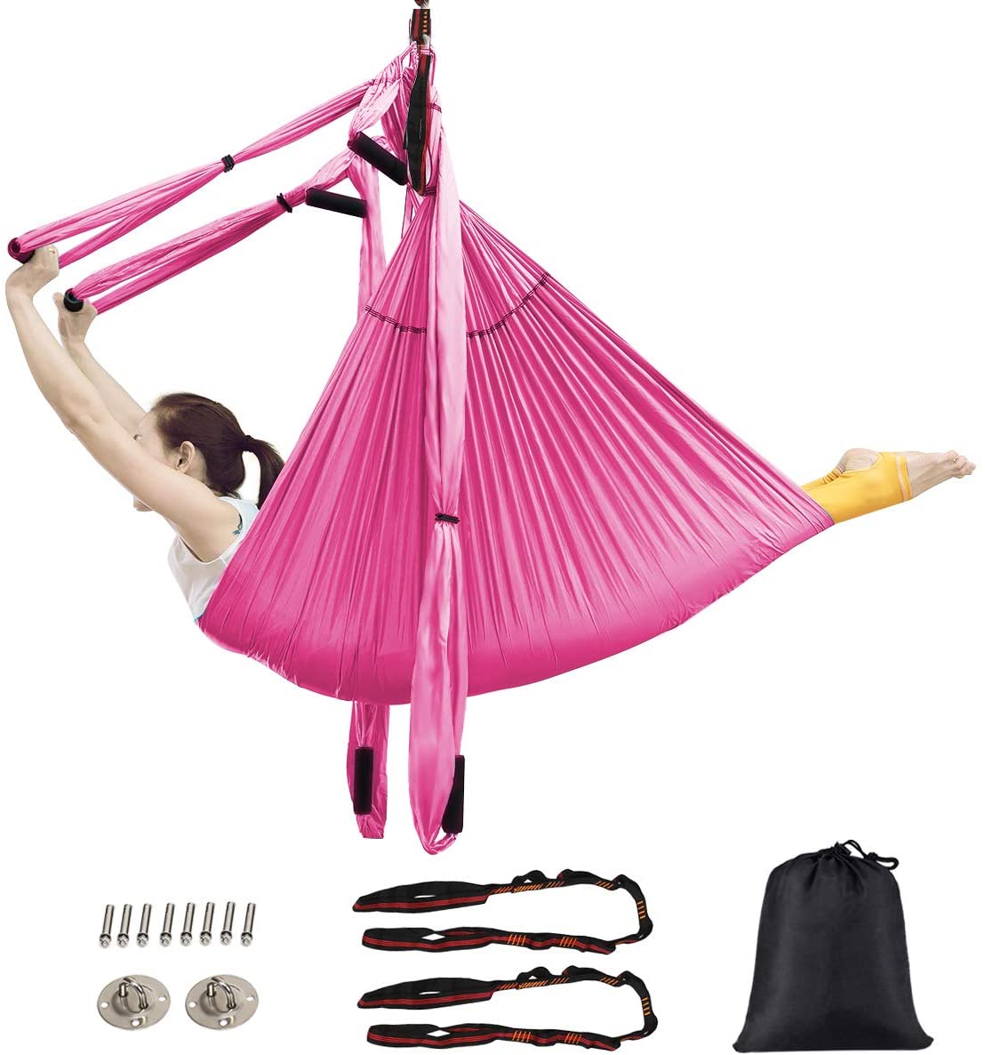 Lila Großes Lager Yoga Swing Sling Hängematte  Für Joyful Yoga 