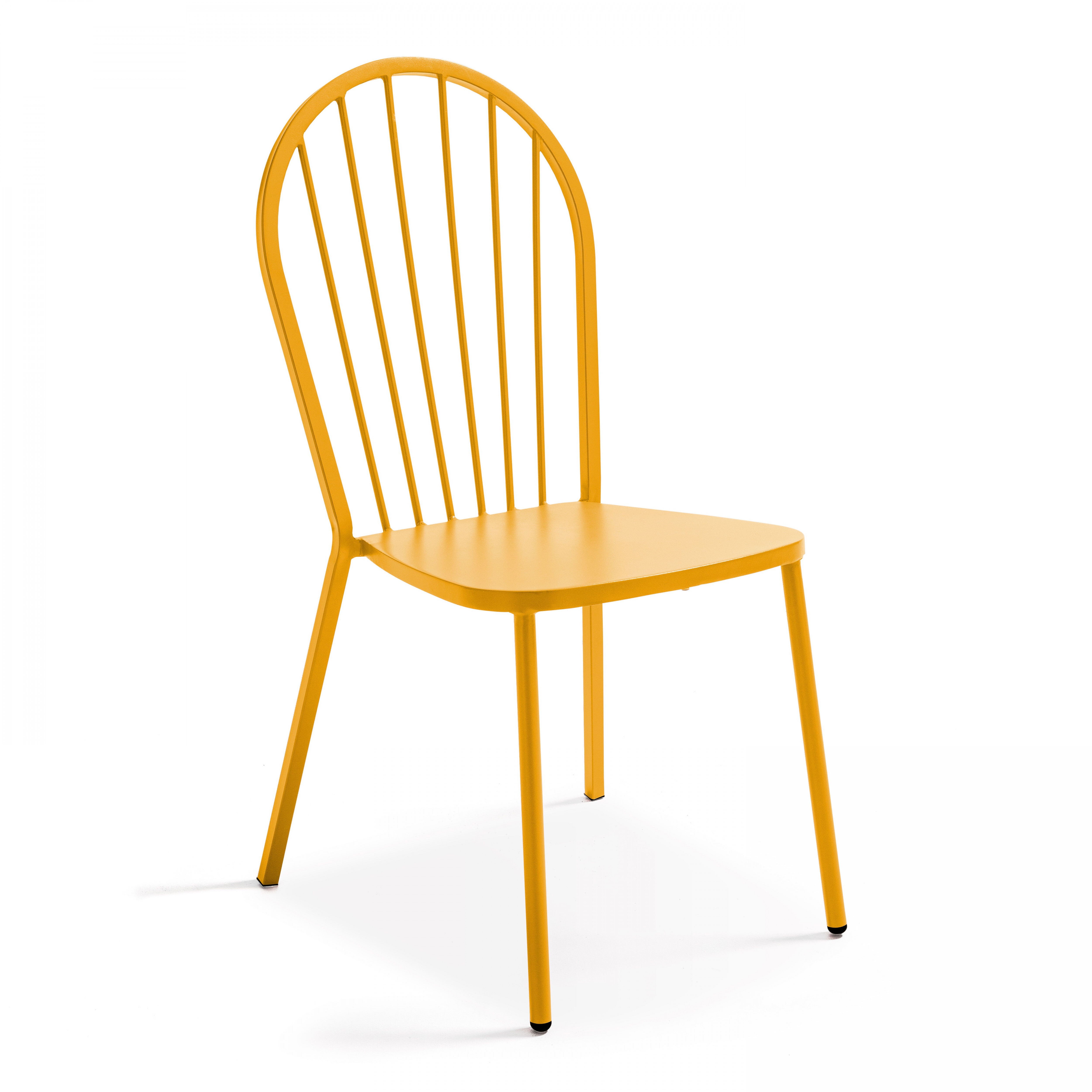 Bistrostuhl aus Metall, Honfleur GELB - Oviala 105147