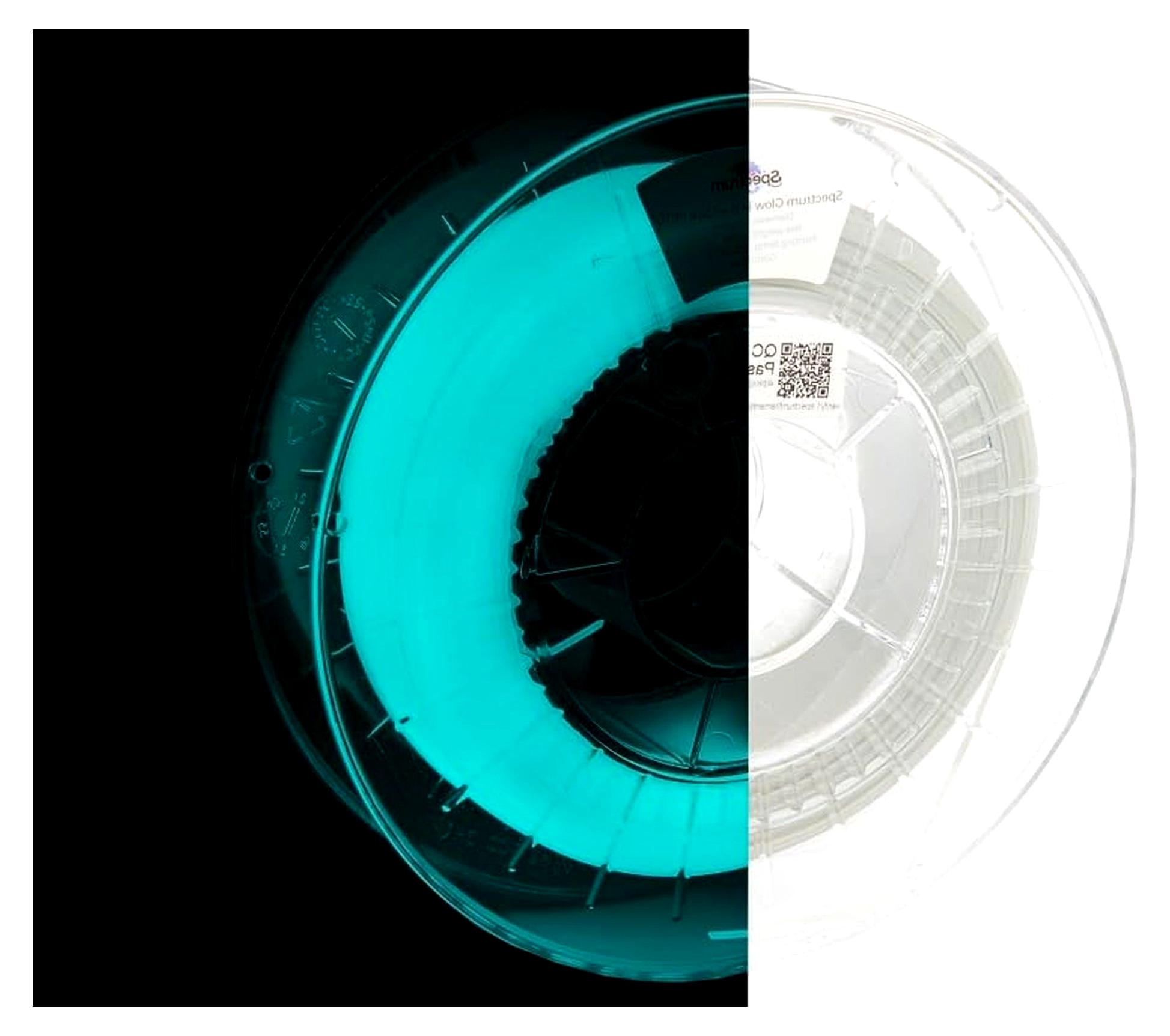 Markenlos PLA GLOW 1.75mm, BLAU 0.5kg Spule, 3D Druckmaterialien