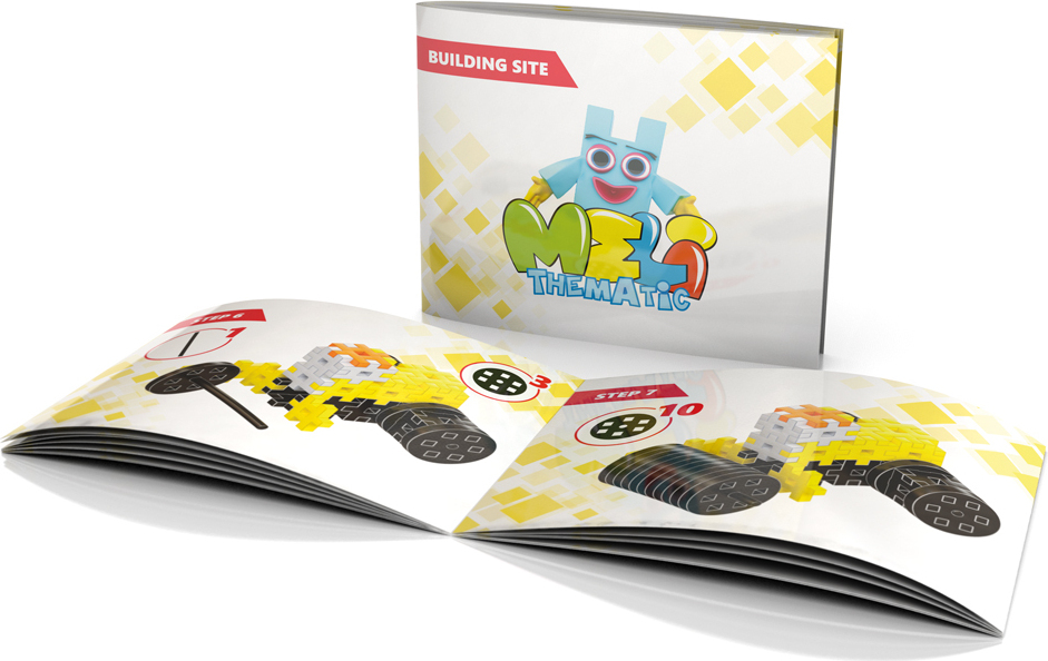 Meli Bausteine Baustellen-Set 4in1 - 160 Teile ME-0037CB