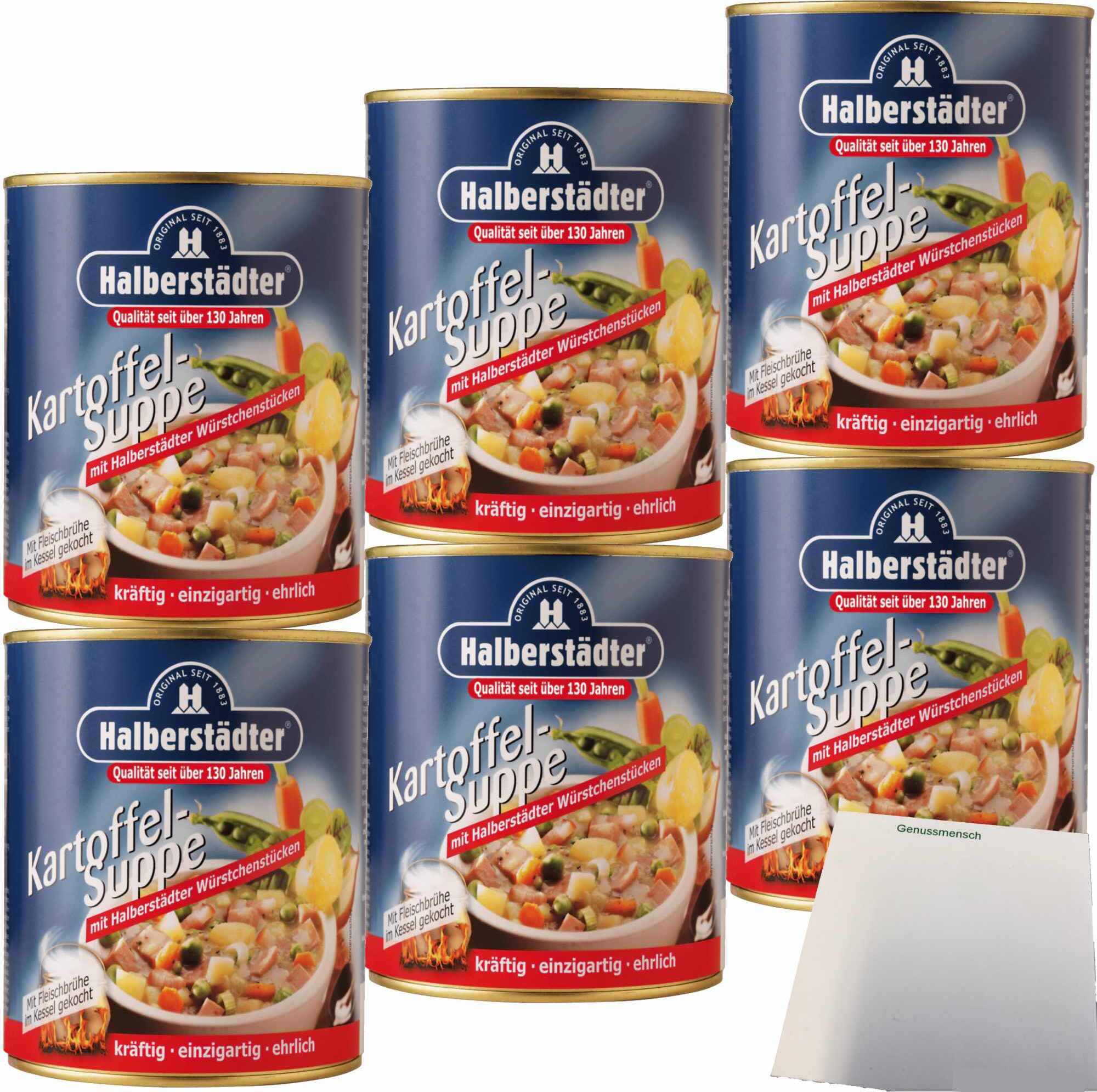 Halberstädter Kartoffelsuppe 6er Pack (6x800ml Dose) + usy Block