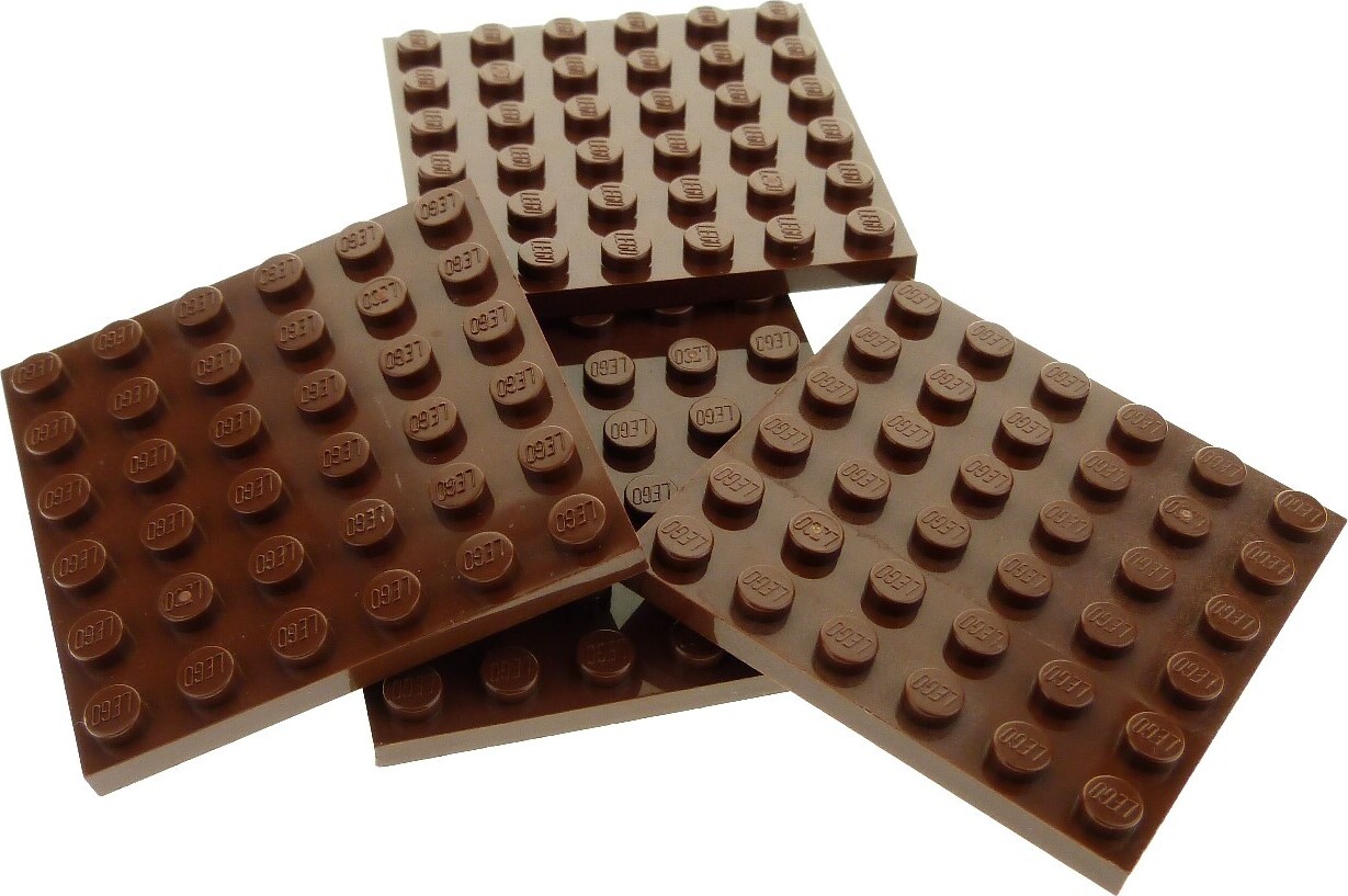 4x Lego Bau Platte 6x6 Basic rot braun Star Wars 79007 3826 9476 4217848 3958