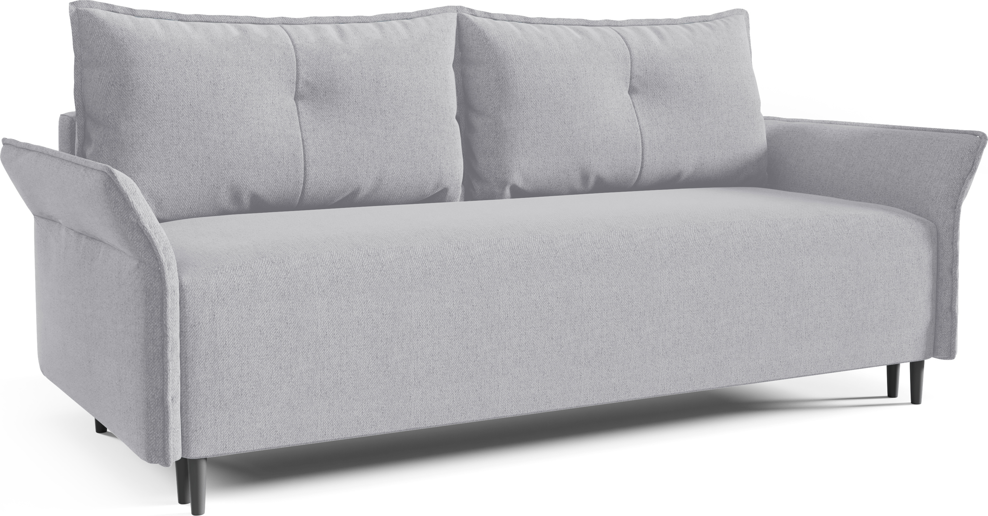 Dekori.Interiors Modernes Sofa AVEN 208x83 cm Couch Schlafffunktion mit Bettkasten Farbe: Neve 83 Hellgrau