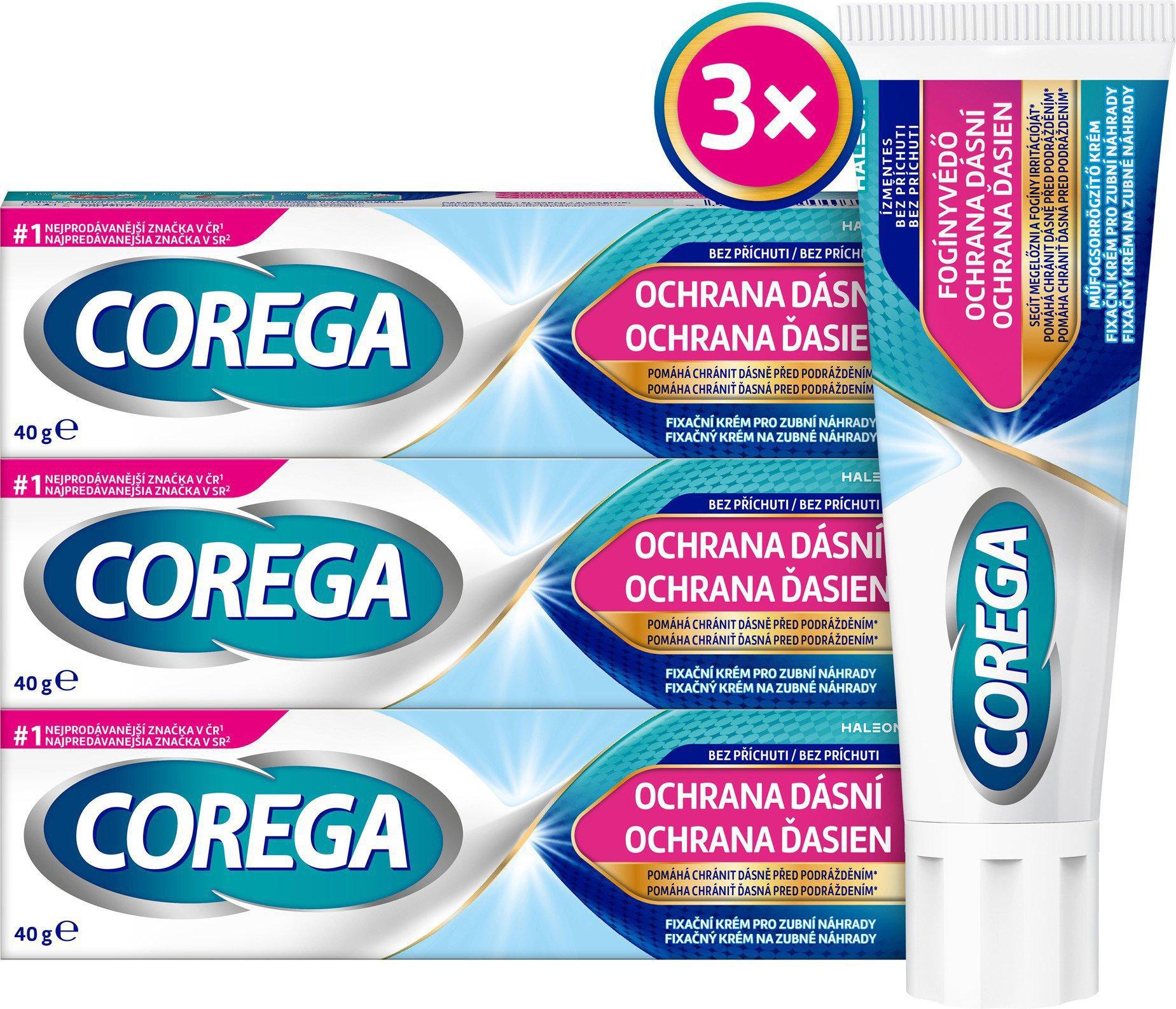 COREGA OM Für Zahnersatz Zahnfleischschutz 3×40 g