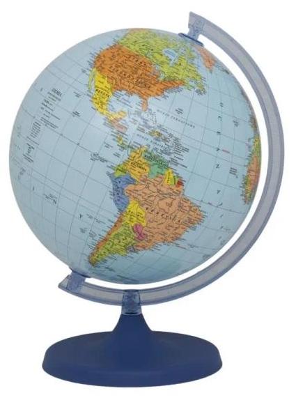Zachem Politischer Globus aus Pappe, 22 cm, ukrainische Ausgabe