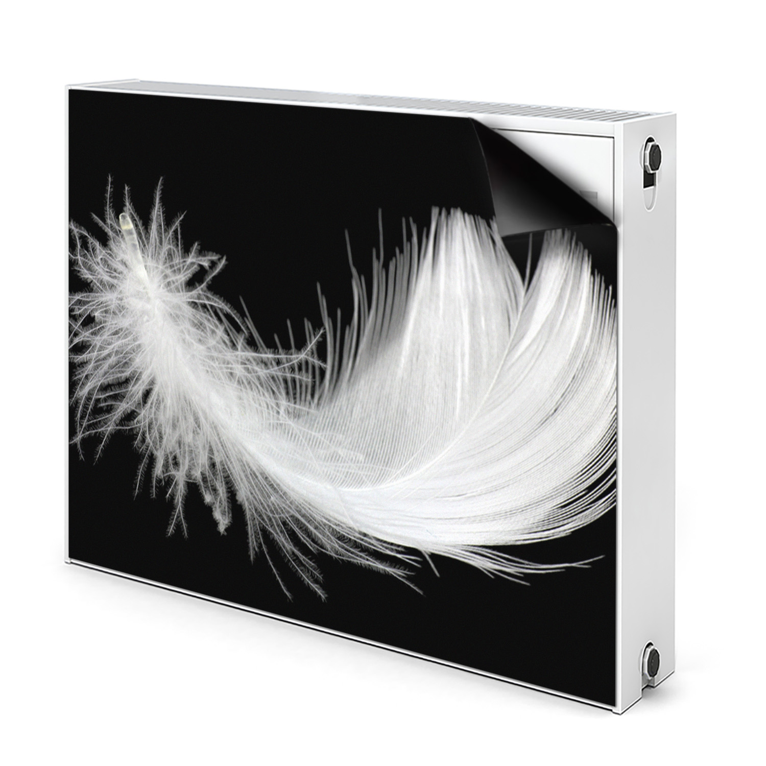 Kryt Radiátora - Magnetická fólia - Magnetická podložka - 100x60 cm - Biele pierko