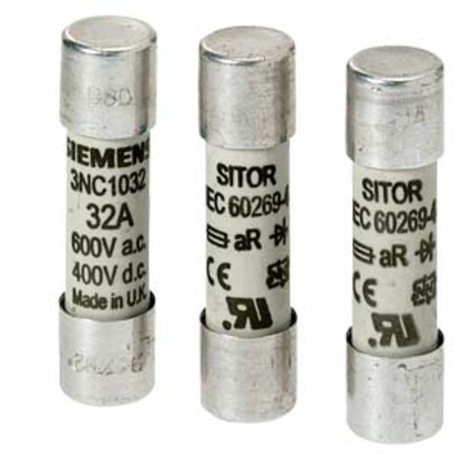 Siemens SITOR-Zylindersicherungseinsatz, 38 mm, 1 cm, 10 mm, 25 mm, 10 mm, 9 g 3NC1032