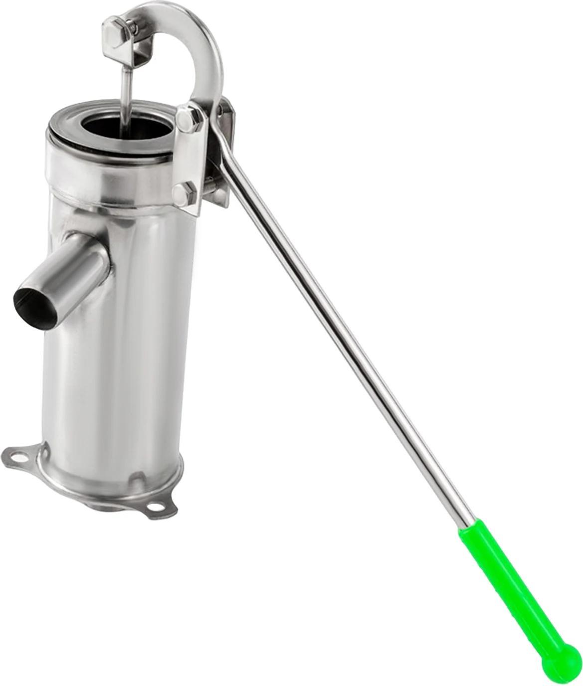 Ručná fontánová pumpa z nehrdzavejúcej ocele, na vonkajšie použitie, strieborná