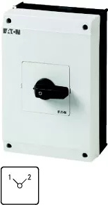 Eaton Umschalter, T5B, 63 A, Aufbau, 4 Baueinheit(en), Kontakte: 8, 90 °, rastend, ohne 0-Stellung, 1-2, Abwicklungs Nr. 8223 207231