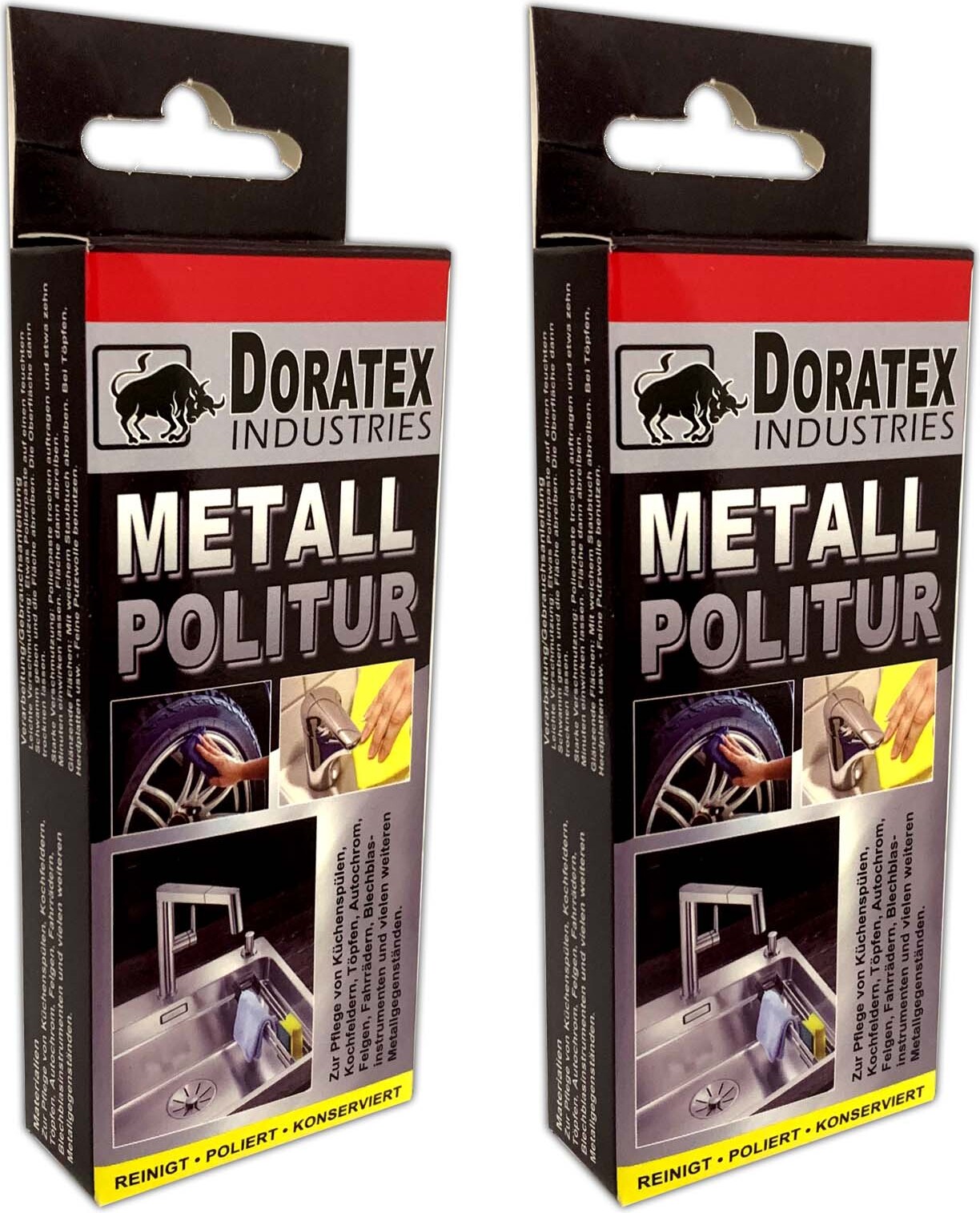 HAC24 2er Set Metallpolitur Chromglanz 10g | Chrompolitur Felgenpolitur | Hochglanz Metall Politur | Polierpaste Oberflächenpolitur Metalle 160902711