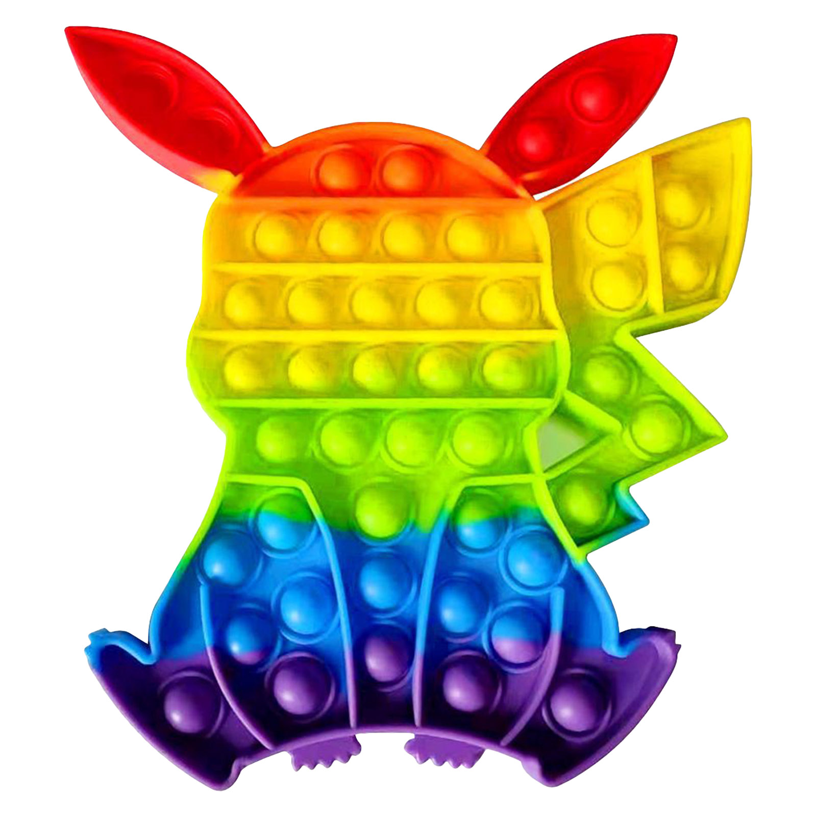 Regenbogen Push Es Blase Anti-Stress Zappeln Spielzeug Autismus ADHS Stressabbau 