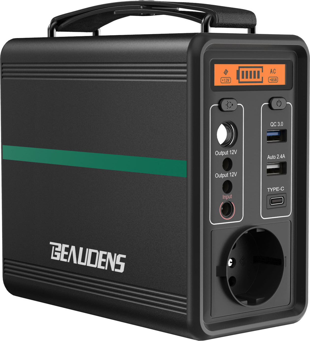 BEAUDENS Prenosná elektrocentrála 166Wh 52000mAh, batériový generátor Elektrický generátor s lítiovo-železitou fosfátovou batériou, 230V AC, 2 DC porty a 3 USB porty pre núdzové napájanie / kempovanie / karavan / domov / cestovanie / núdzové situácie