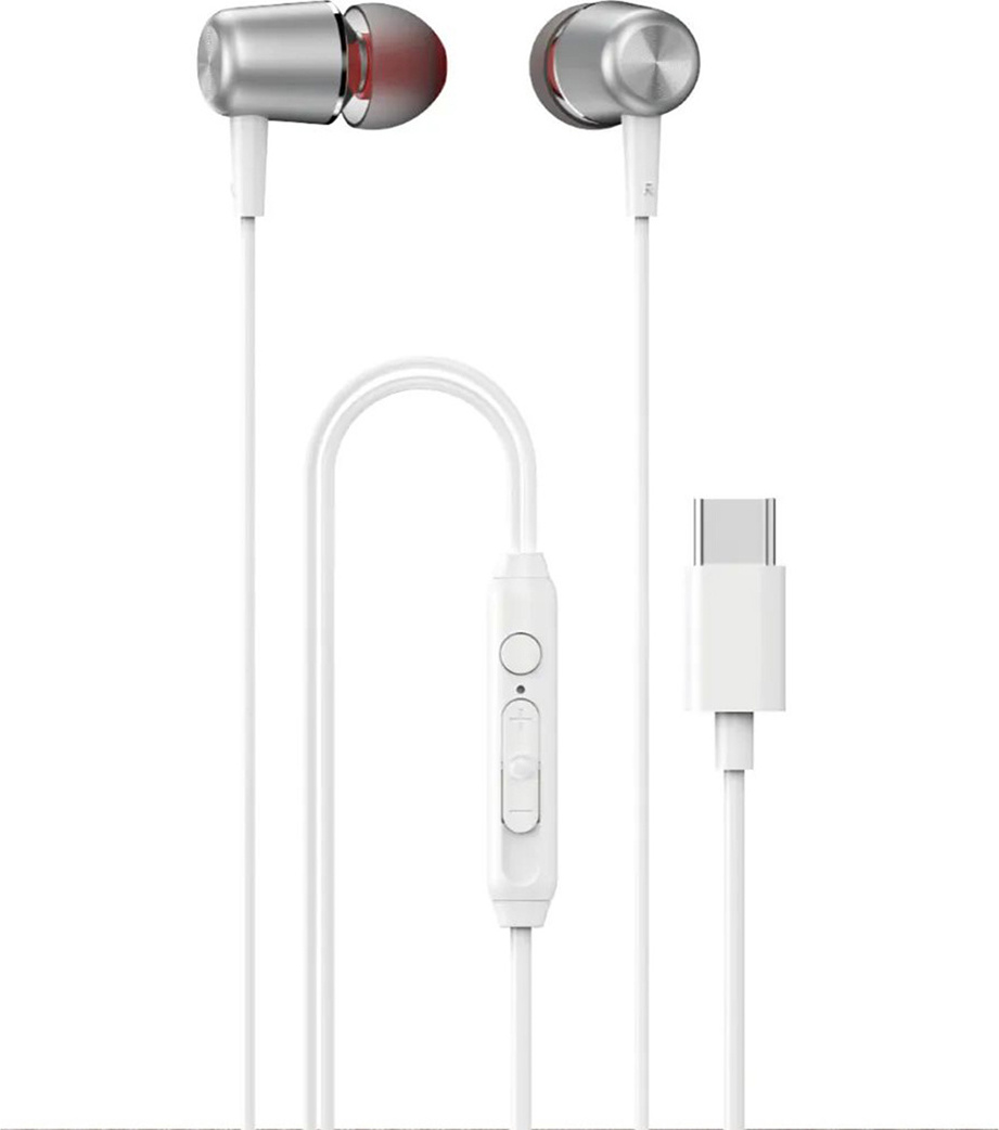 Dudao X1PROT káblové slúchadlá do uší USB-C 1,2 m - biele