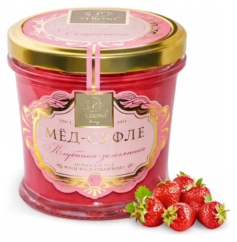 Honig- Souffle, mit Erdbeeren und Walderdbeeren, Peroni, 350 g