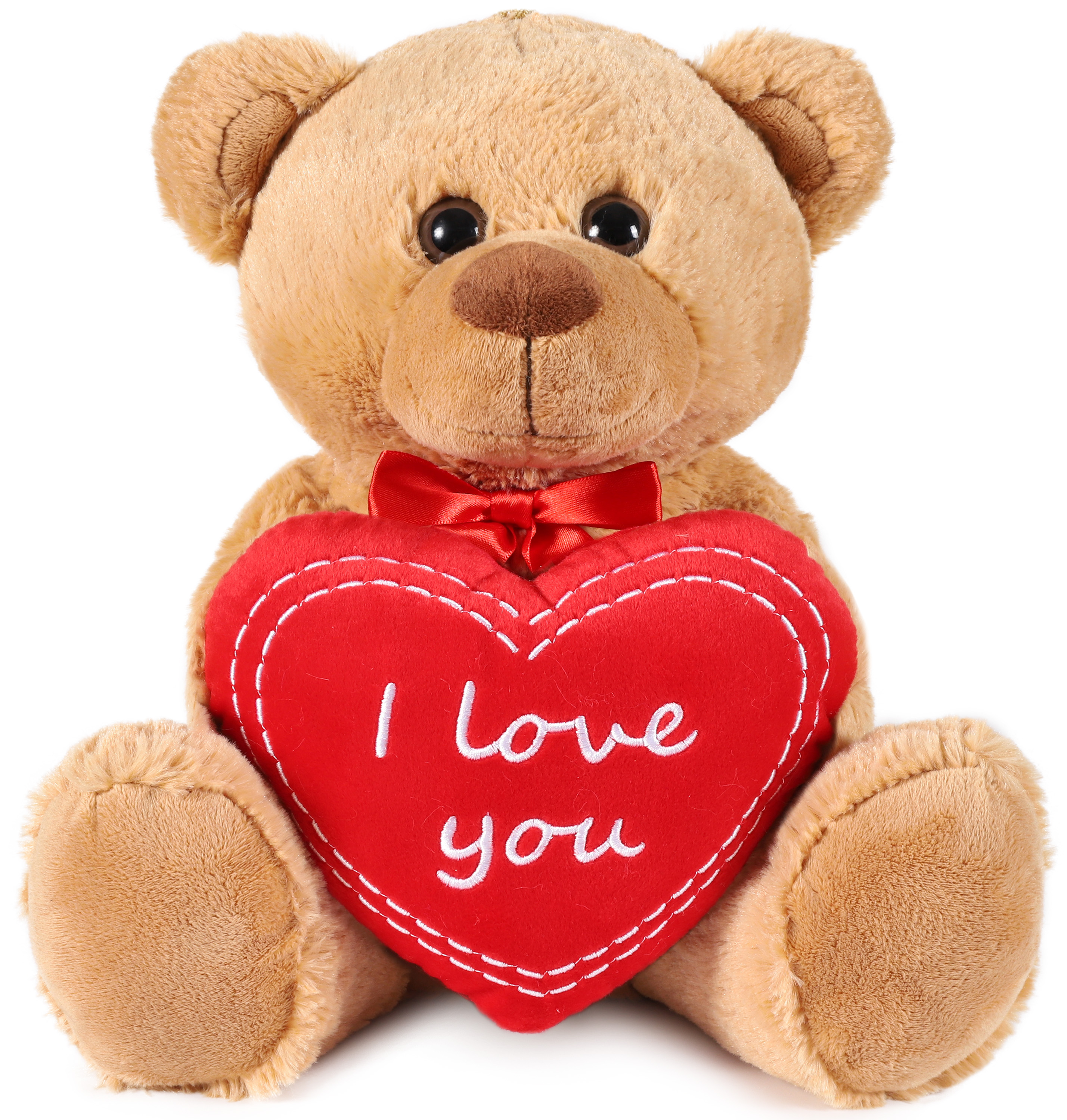KWIKKI Teddybär Plüschbär mit Herz I LOVE YOU 60 cm XL Teddy Kuschelteddy 338679 