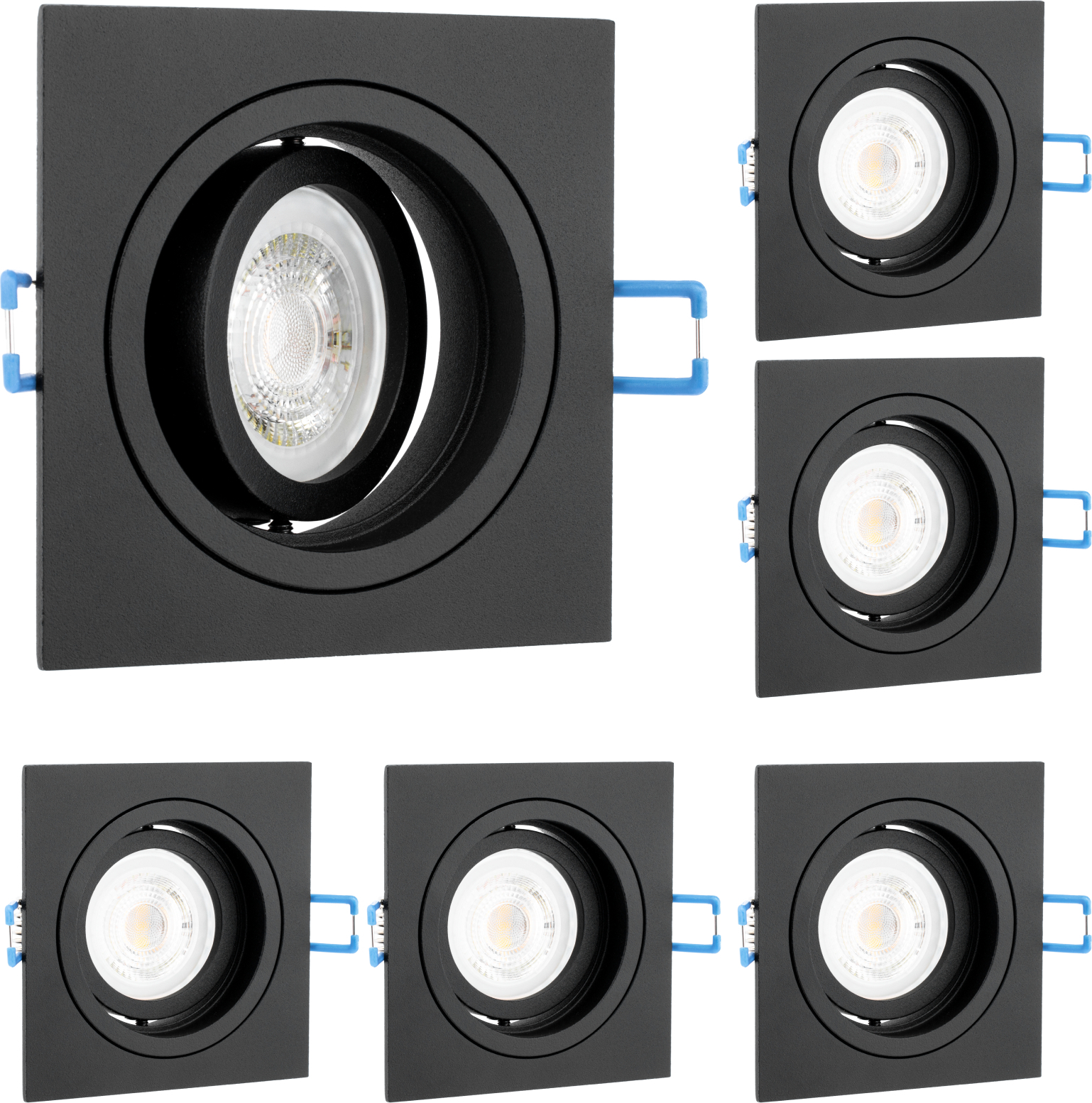 LED Einbaustrahler 6,5 Watt, GU10 Ersatz – Dimmbar, Flach, Keramik, Warmweiß