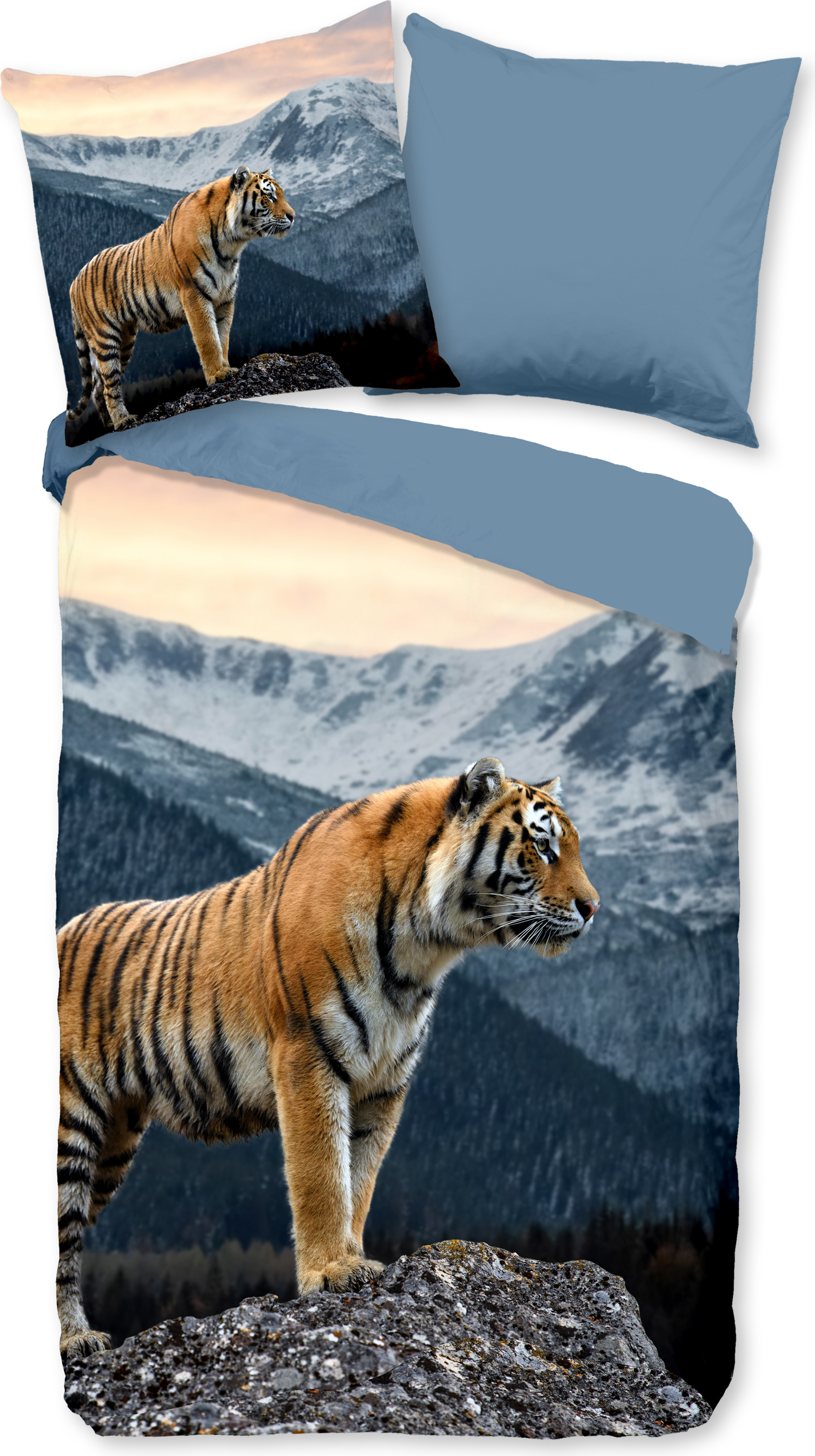 Pure Polyester-Bettwäsche-Garnitur Sky Farbe Multi Größe 135x200+80x80