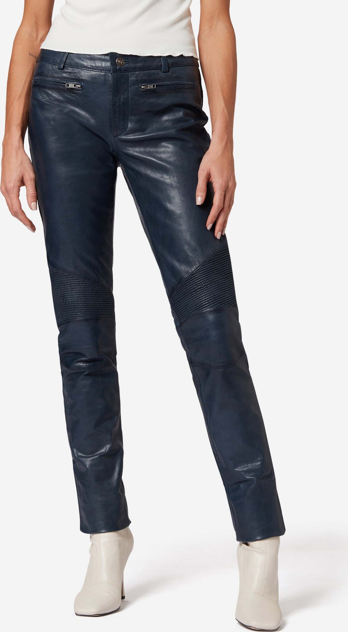 Lenvi Hose Ziegenwildleder Damen Dunkelgrun main image 0