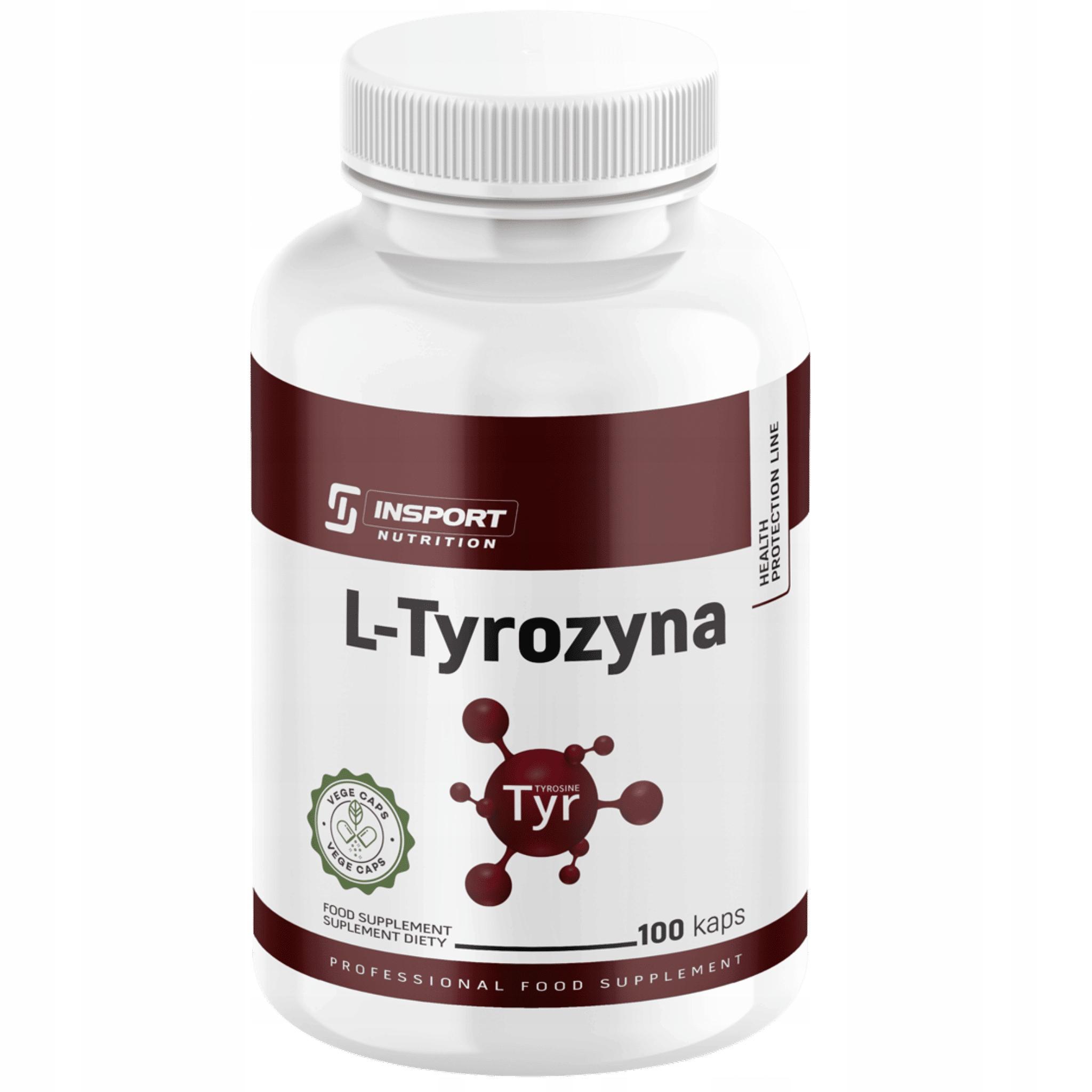 Insport Nutrition L-Tyrosin 500 mg | 100 Kapseln | Aminosäure | vegane Kapselhülle (HPMC)