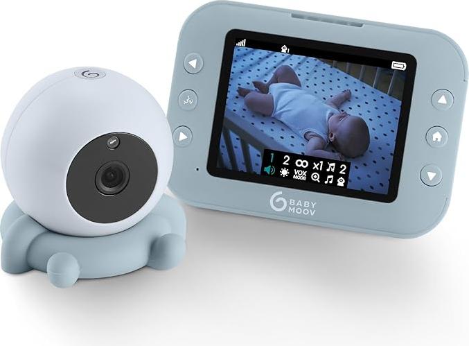 Babymoov Babyphone YOO ROLL mit 8,9 cm Bildschirmdiagonale, Nachtlicht und ECO-Modus