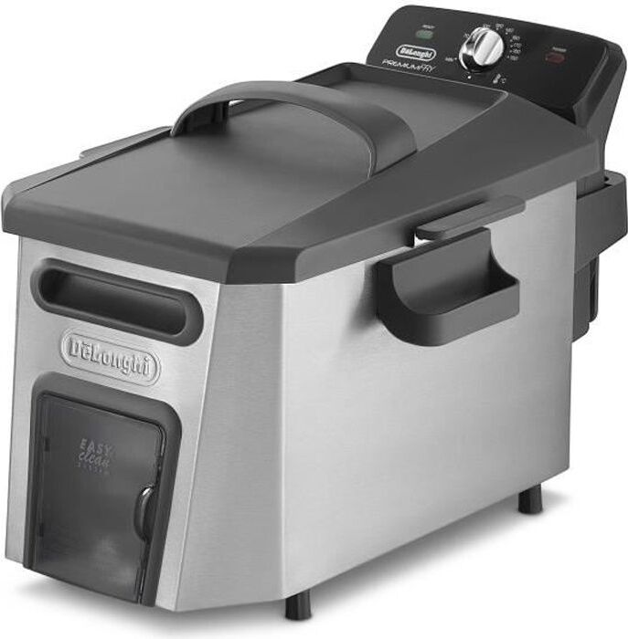 Fritéza, DeLonghi FamilyFry F44510CZ, poloprofesionálna, 1 kg fritovaného jedla, 3,5 l objem oleja, nerezová nádoba