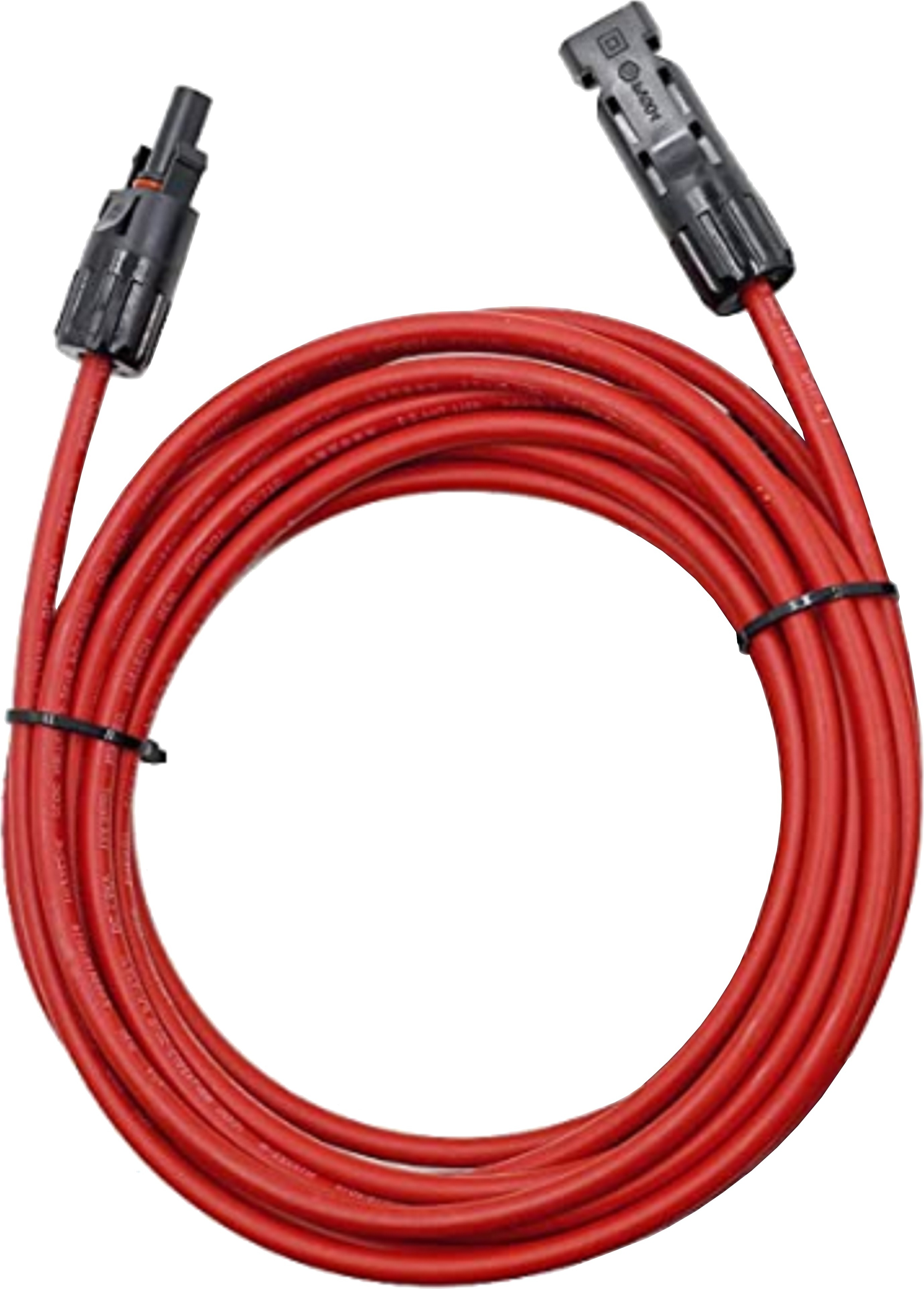 TRANGO 1er Set je 20 m Verlängerung Solarkabel ST-0120-20MR in Rot 6mm² Solarpanel Verbindungskabel Solarstecker, Spannungsklasse 1500V IP68 Wasserdicht Solarmodul Verlängerungskabel