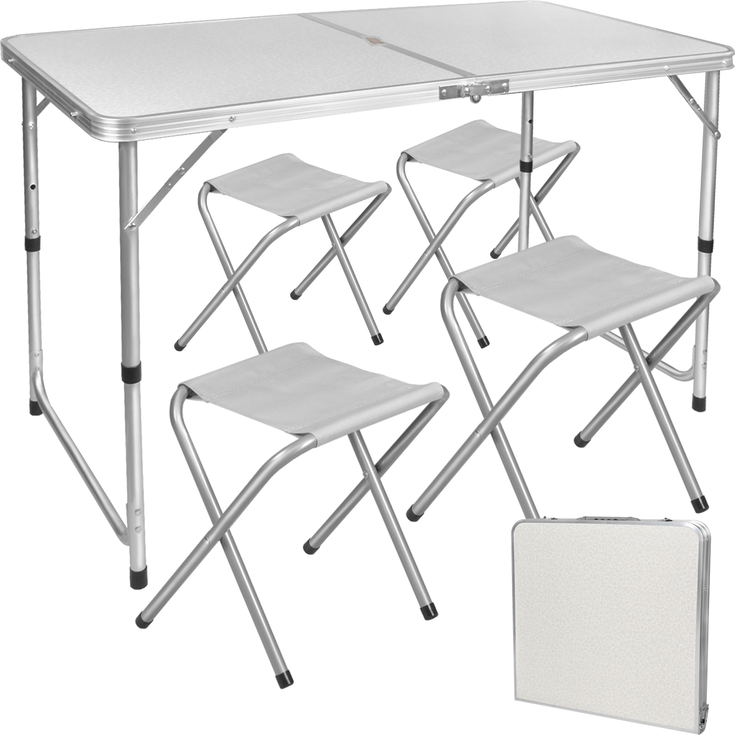 Trizand Campingový set stolík 4 stoličky 23238