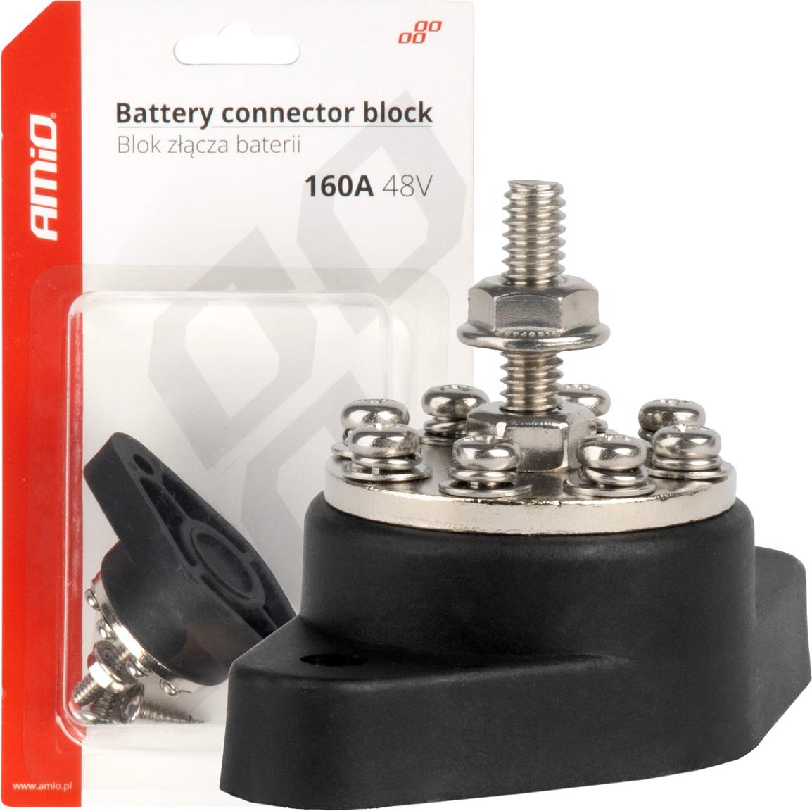 Batterieanschlussblock 8-fach Busbar 48V 160A AMIO-03807 Stromverteiler