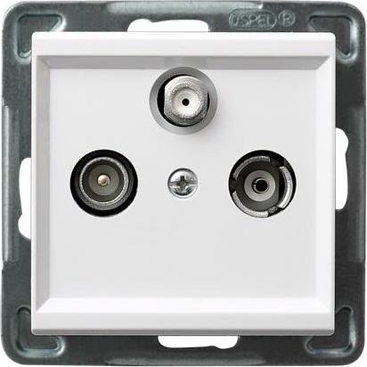 Ospel GPA-RS/m/00, Weiß, IP20, 71 mm, 35 mm, 71 mm, 104 g