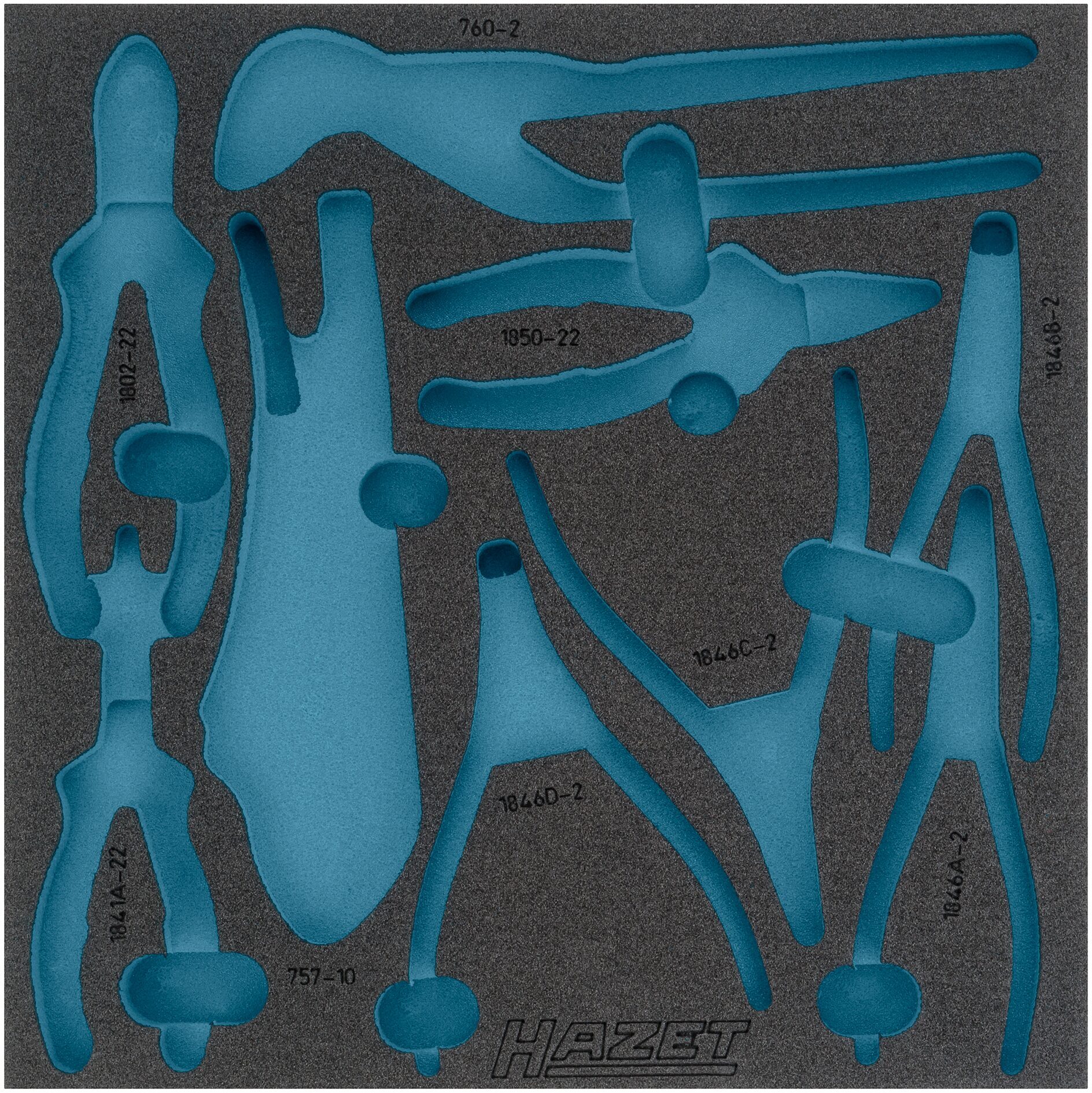 Hazet 2-Komponenten Weichschaum-Einlage für Art.Nr. 342, 344 mm x 342 mm, Art.Nr. 163-424L