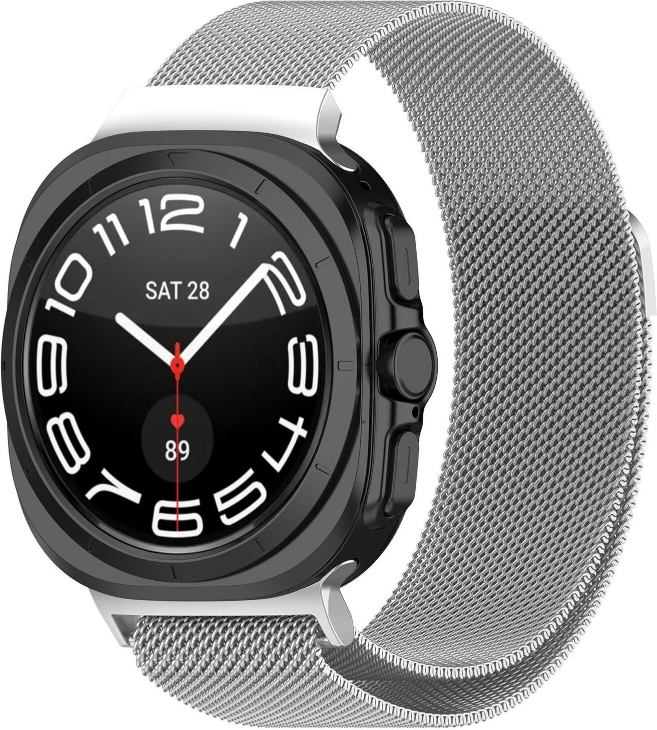 Pre Samsung Galaxy Watch Ultra 47 mm kovový remienok Silver