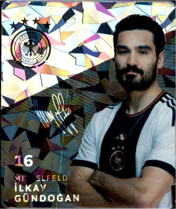 GLITZER Karte 16 - Ilkay Gündogan - WM 2022 REWE 3297
