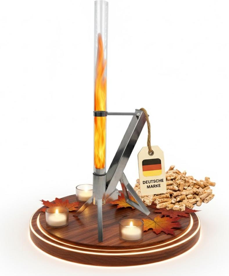 Dönges Feuerrohr für Pellets - Edelstahl Pelletfackel (Pelletfackel Feuersäule) JDFERO