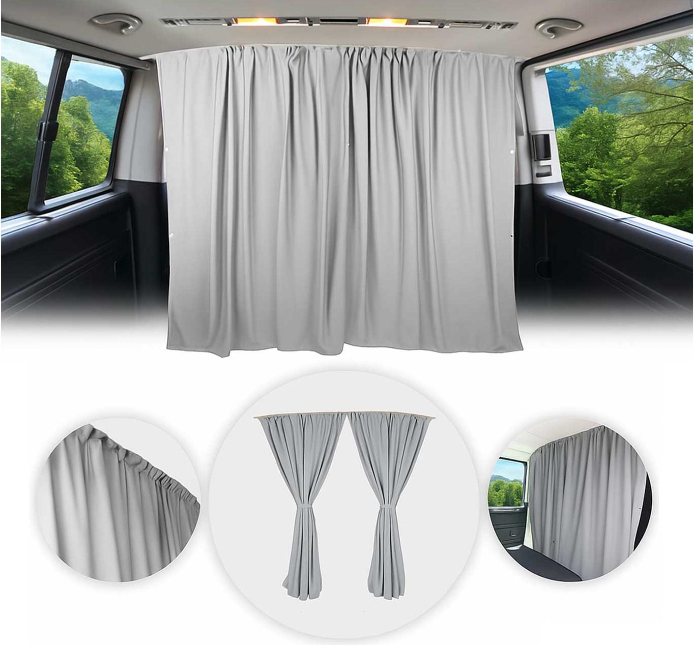 Omtec Autogardinen Fahrerhaus Maß Gardinen Camping Sonnenschutz Grau 160x180